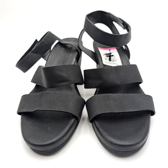 Naturalizer Priya Wedge Sandal Women's Ankle Strap Black Size US9.5M EU40.5 - Picture 2 of 13